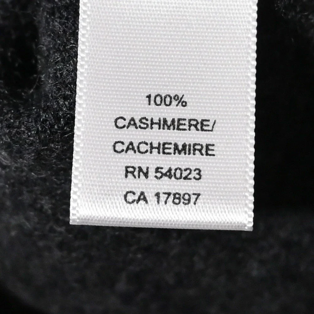 Banana Republic Quarter Zip Sweater Mens Cashmere M Charcoal Gray